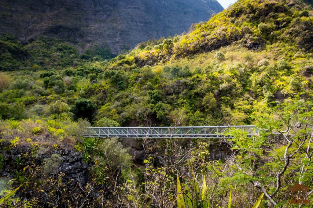 La passerelle du Bras d&#039;Oussy mafate